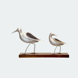 Elegant White Bird Pair Statue