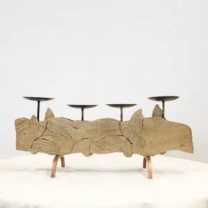 Wooden Butterfly Votive candle Stand